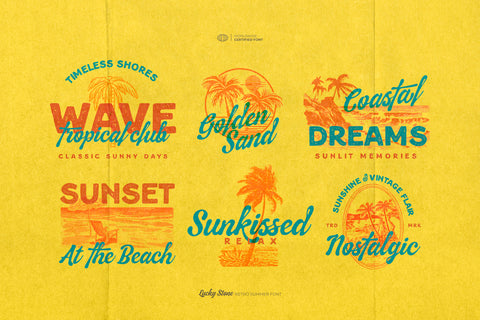 Lucky Stone - Vintage Summer Font - Pixel Surplus