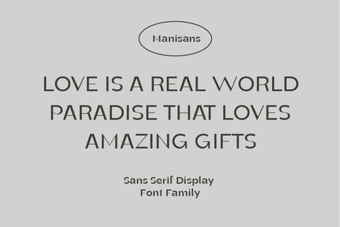 Manisans Display Font Family