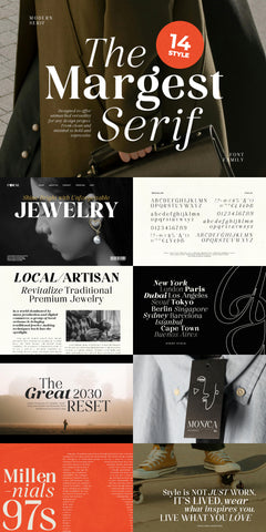 The Striking Serif Font Collection