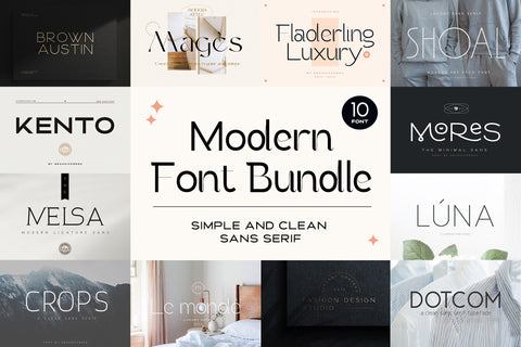 Modern Font Bundle - Clean Sans Font