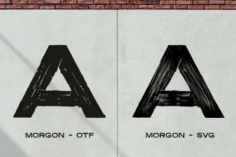 Morgon - Textured SVG Display Font