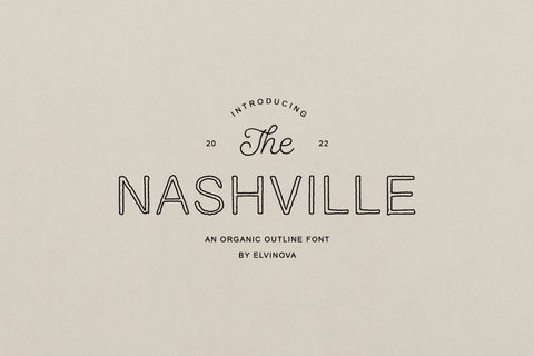 Nashville Outline Font