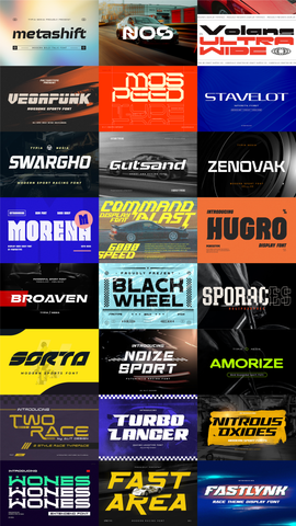 The Need For Speed Font Bundle