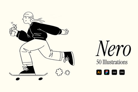 Nero - Free Timeless Cartoon Illustration Pack