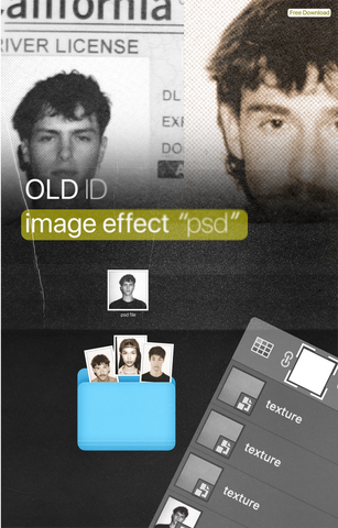 Old ID - Free Photoshop Image Effect PSD
