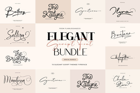 The Elegant Script Font Bundle