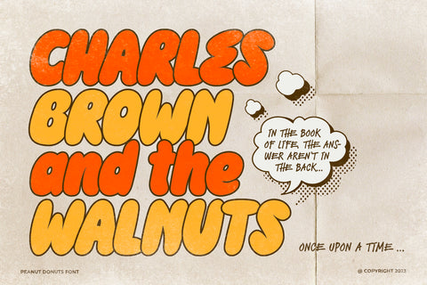 Peanut Donuts - Retro Bubble Type
