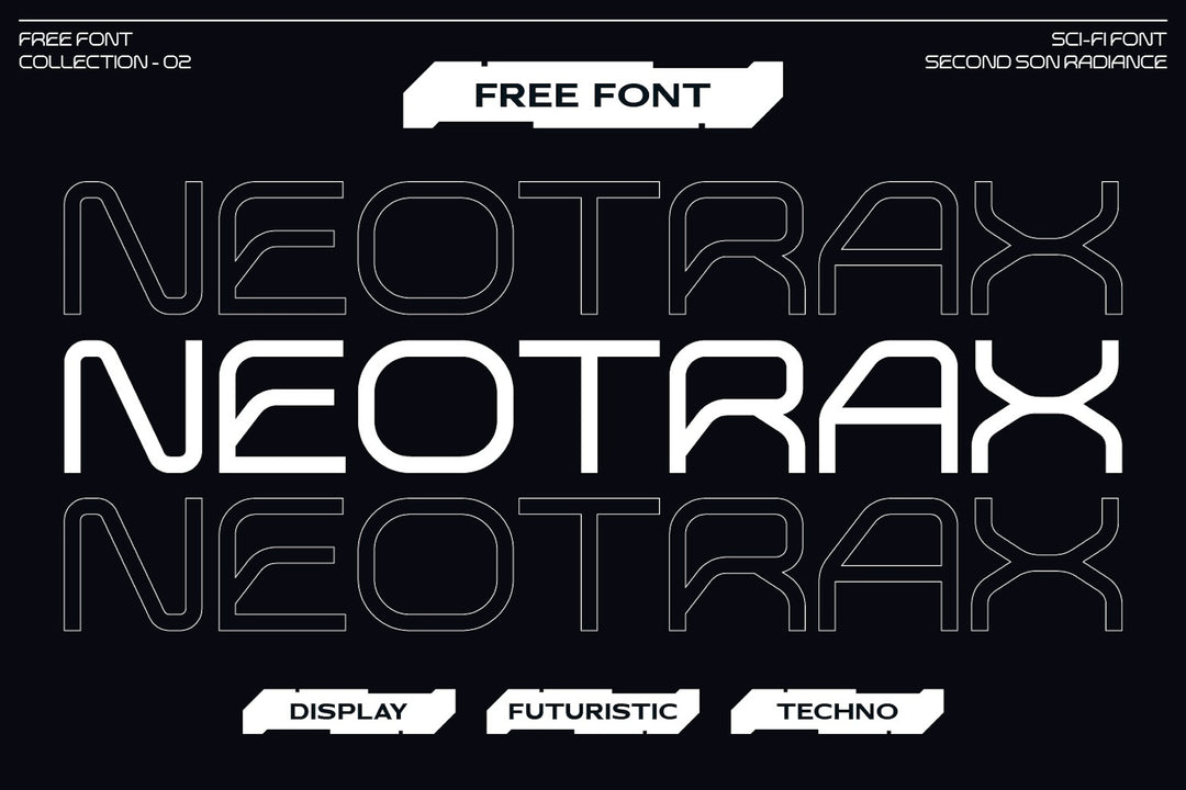 Neotrax - Free Futuristic Techno Display Font – Pixel Surplus