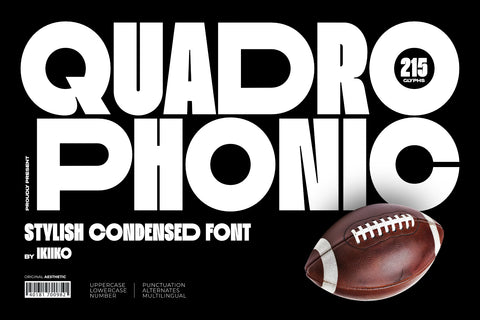 Quadrophonic - Stylish Condensed Font