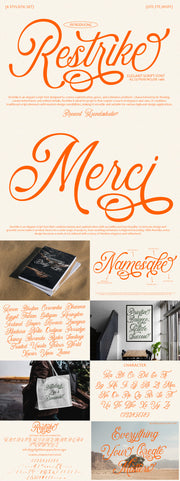 The Cursive Font Collection