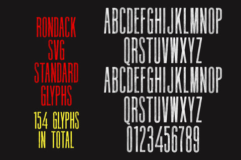 Rondack SVG - Hand Painted Ultra Condensed Font