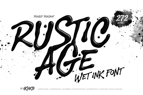 Rustic Age - Wet Ink Font - Pixel Surplus