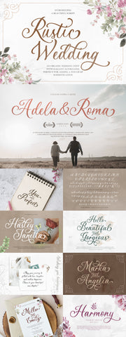 The Enchanted Wedding Font Collection