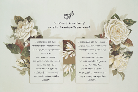 Sketchbook Set Font Collection