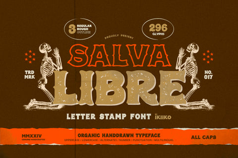 Salva Libre - Letter Stamp Font