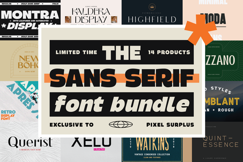 The Sans Serif Font Bundle - 90% Off!