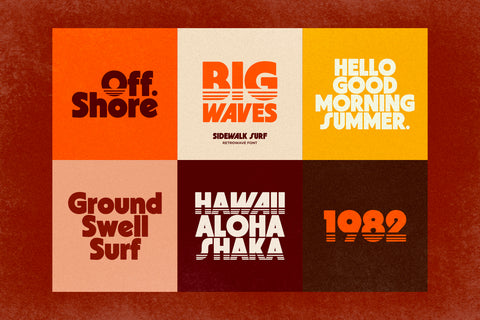 Sidewalk Surf - 80s Retrowave Font