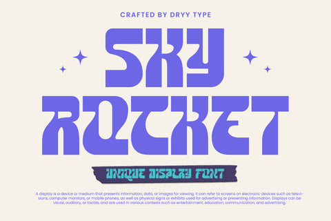 Sky Rocket - Unique Display Font