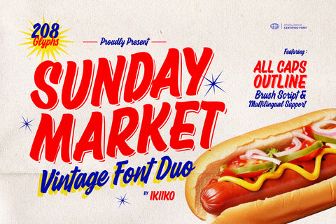 Sunday Market - Vintage Font Duo