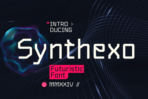 Synthexo - Futuristic Tech Typeface - Pixel Surplus