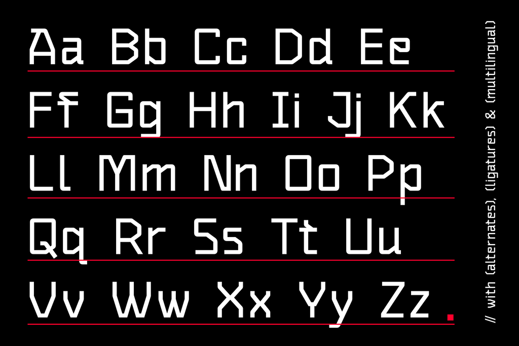 Synthexo - Futuristic Tech Typeface - Pixel Surplus