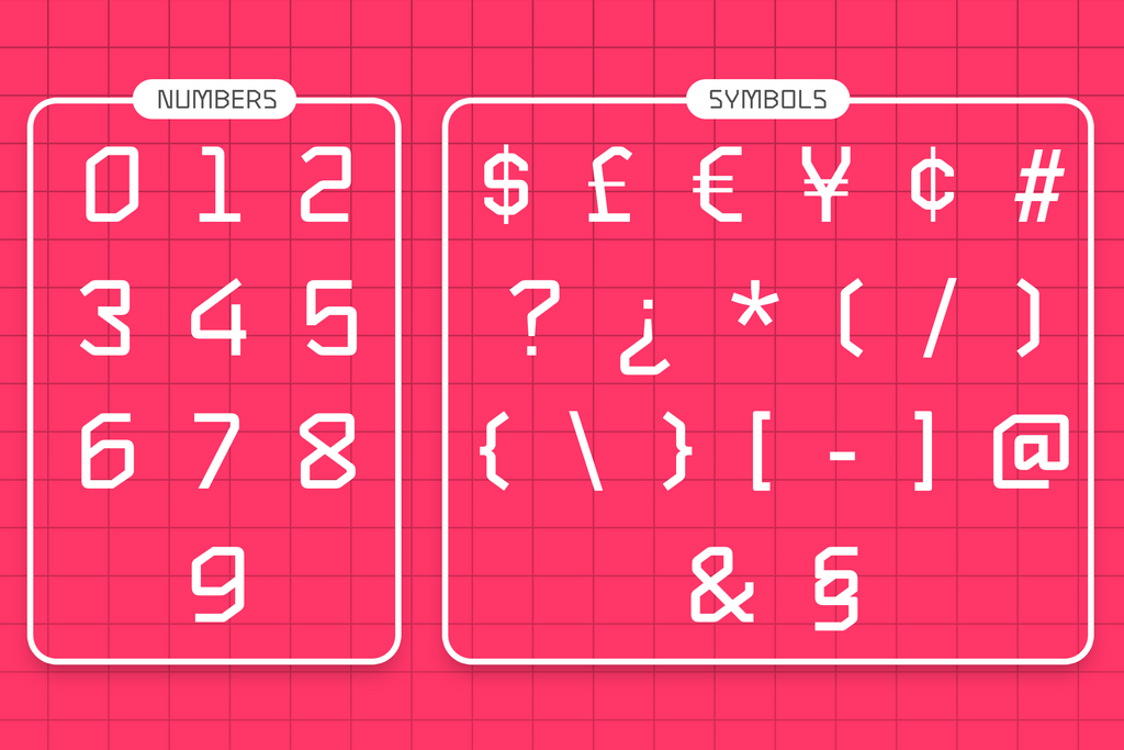 Synthexo - Futuristic Tech Typeface - Pixel Surplus