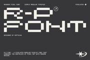 R-P Font - a Pixelated Modular Font