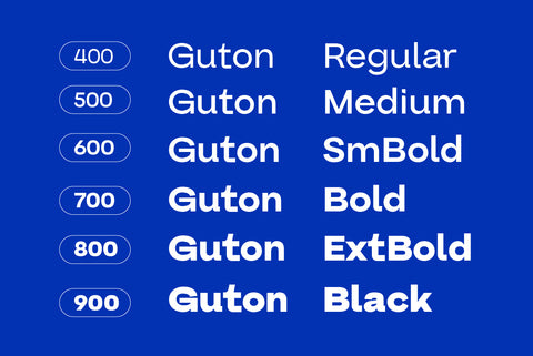 Guton Sans Serif Family