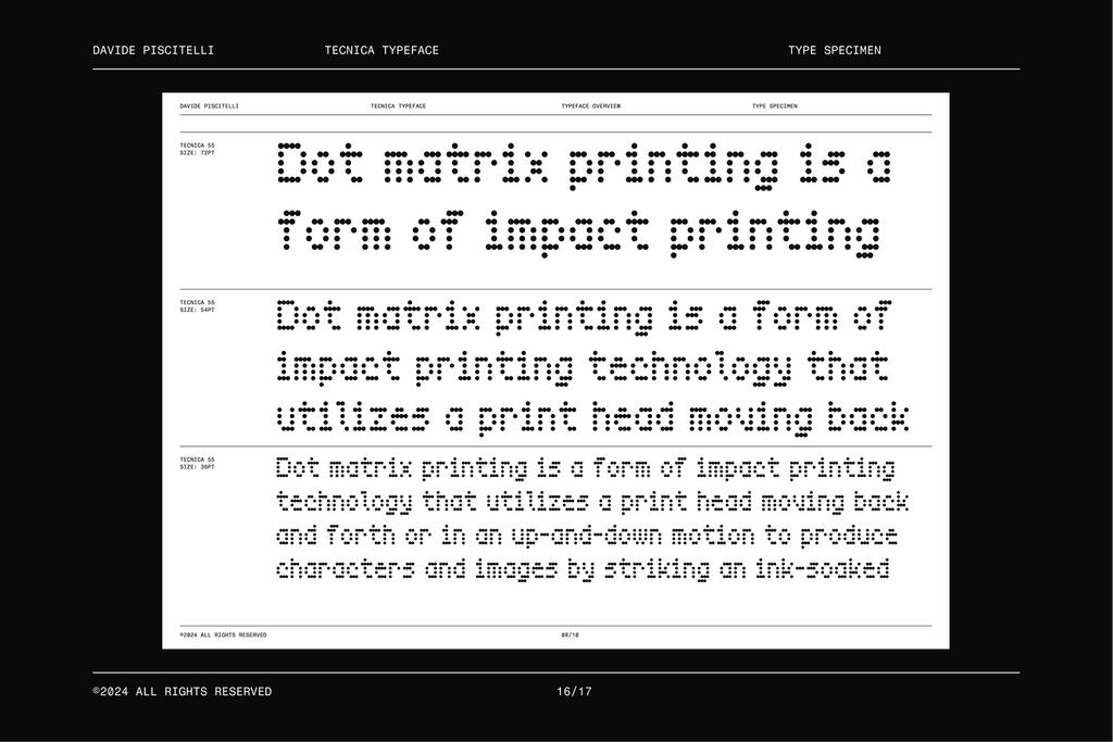 Tecnica - Free Dot Matrix Display Font - Pixel Surplus