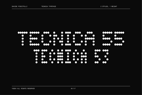 Tecnica - Free Dot Matrix Display Font - Pixel Surplus