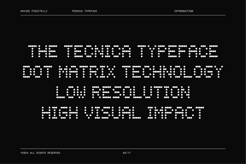 Tecnica - Free Dot Matrix Display Font - Pixel Surplus