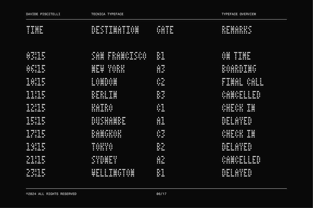 Tecnica - Free Dot Matrix Display Font - Pixel Surplus