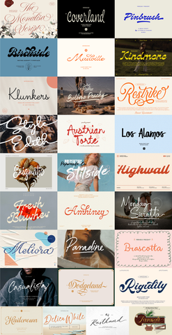 The Cursive Font Collection