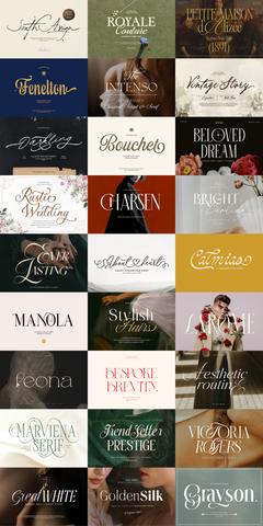 The Enchanted Wedding Font Collection