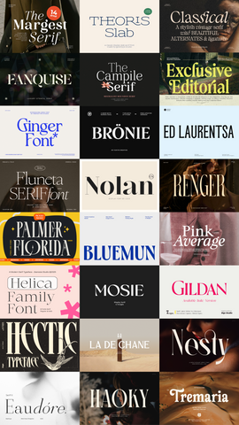 The Striking Serif Font Collection