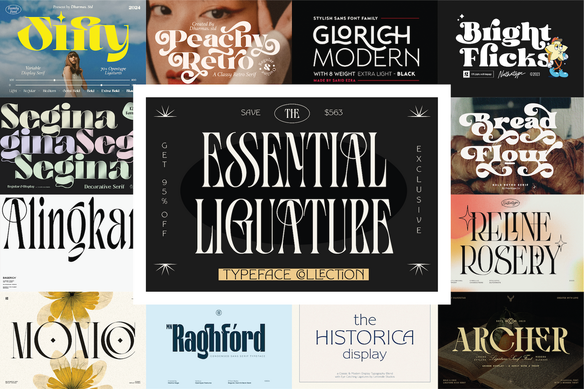 The Essential Ligature Typeface Collection – Pixel Surplus