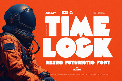 Timelock - Retro Futuristic Font