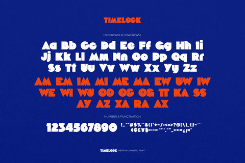 Timelock - Retro Futuristic Font