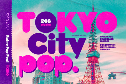 Tokyo City Pop - Retro Pop Font