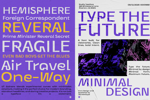 UT Goinera - A Unique Display Sans