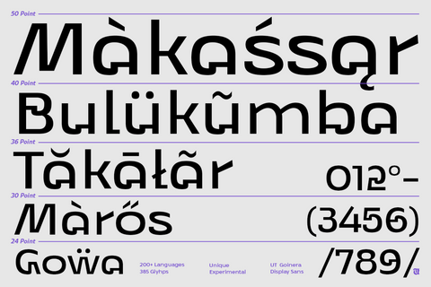 UT Goinera - A Unique Display Sans