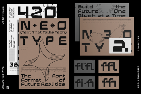 UT Qartige -A Techno-futuristic Typeface
