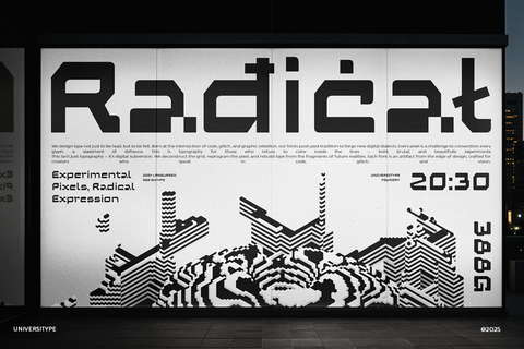 UT Qartige -A Techno-futuristic Typeface