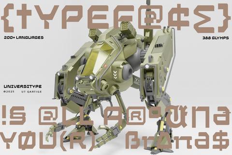 UT Qartige -A Techno-futuristic Typeface