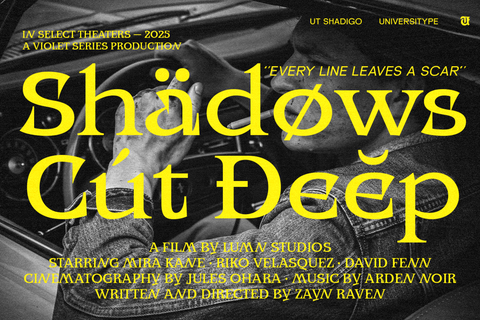 UT Shadigo - A Sharp Display Font