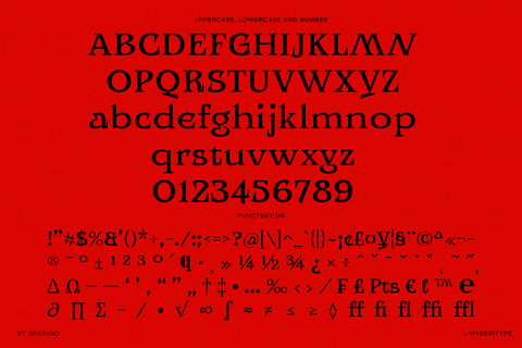 UT Shadigo - A Sharp Display Font