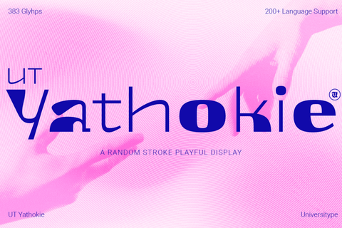 UT Yathokie - A Random-stroke Display Font