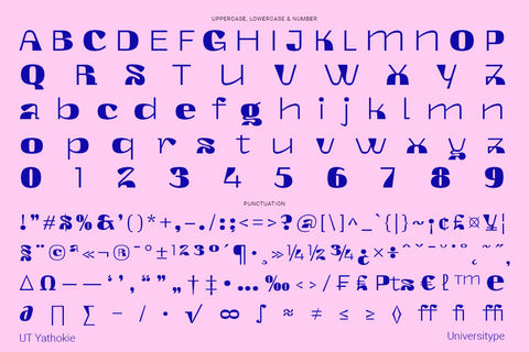 UT Yathokie - A Random-stroke Display Font