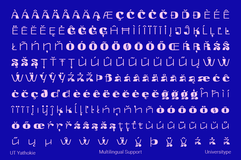 UT Yathokie - A Random-stroke Display Font