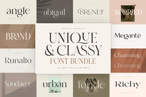 Unique & Classy Modern Font Bundle - Pixel Surplus